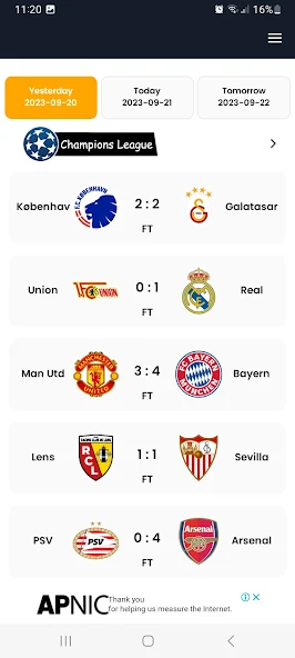 Live Football Scores